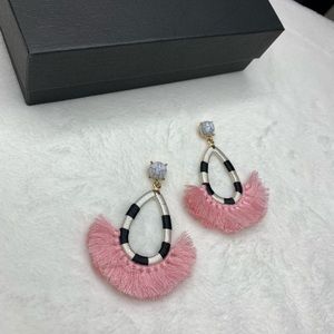 Pink marble earrings